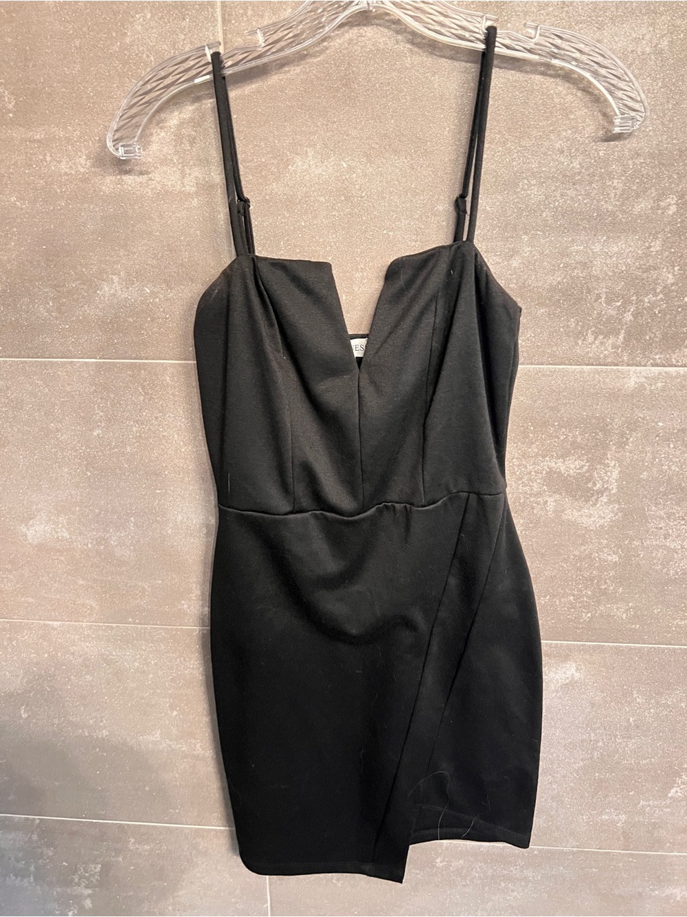 Guess Black Spaghetti-Strap Mini Dress